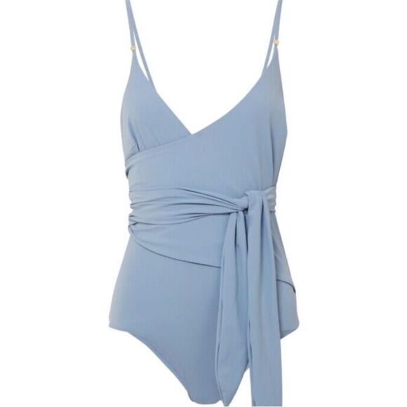 Stella McCartney Infinity Blue One Piece Wrap Swimsuit - Picture 4 of 13
